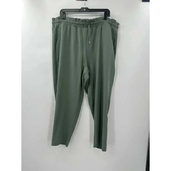 Torrid Green Crepe Tapered Paperbag Drawstring Tie Casual Work Pants Women's 2X - Picture 6 of 6